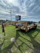 16' GN Equipment Trailer 7K Axles Folding ramps has title