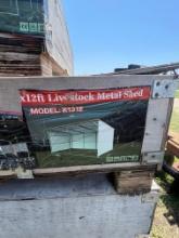20x12 Livestock Metal Shed single