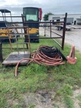 Metal cart on Castors with cones