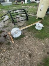 Trailer axle with 2 rims