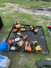 Pallet of dewalt,ridgid power tool parts only