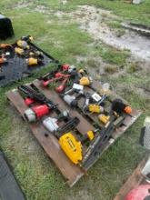 Pallet of Milwaukee dewalt and porta cable power tools parts only