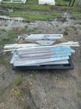 Pallet of vinyl flooring and blidns,3 fold soft close drawer slides