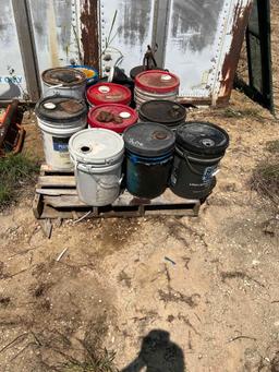 Pallet of Misc. Oil and Hydraulic Fluids