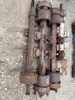 Lot of 4 lowboy axles