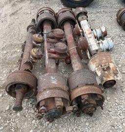 Lot of 4 lowboy axles