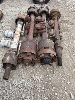 Lot of 4 lowboy axles