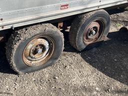 16 foot Storage Trailer - Will need set of tires to pull out of here - Comes with Bill of Sale