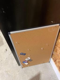 Lot of Misc. Filing Cabinet, 3 Chairs, Pegboard, Grease Pencil Board