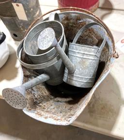 Fireplace Ash Bucket and 2 Flower Waters
