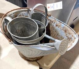 Fireplace Ash Bucket and 2 Flower Waters