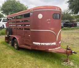 1996 S&H Stock Trailer - 5x14 Front Escape Door and Center Catch Gate