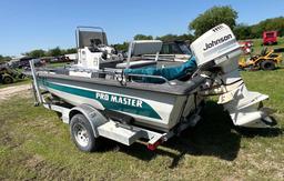 Pro Master Center Console Fishing Boat with 150 JOHNSON Motor - Runs like it should