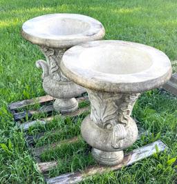 2 - 32 inch Pedestal Flower Pots