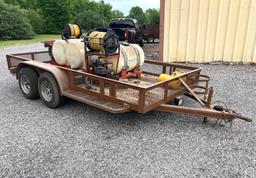 14 ft Utility Trailer with Pressure Washing System