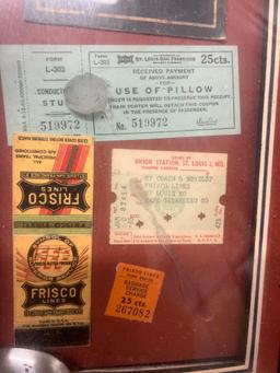 Frisco Train Lines Clock and Memorabilia