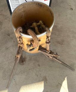 Barrel of Misc. Chain, Clevers, Hooks, etc.