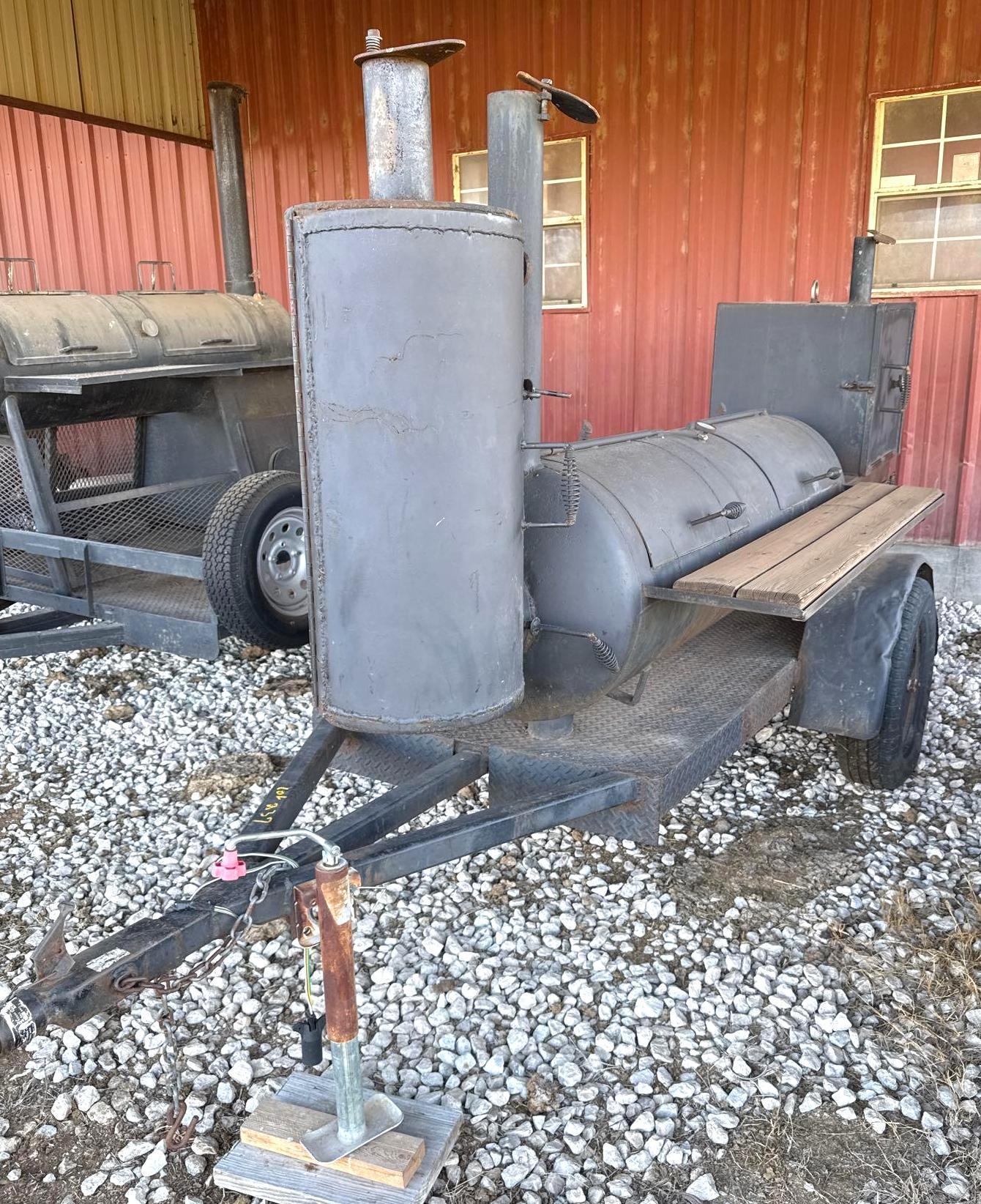 Custom Smoker on Trailer - Trailer Comes with Bill of Sale