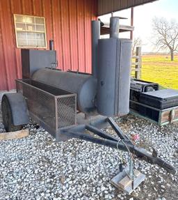 Custom Smoker on Trailer - Trailer Comes with Bill of Sale