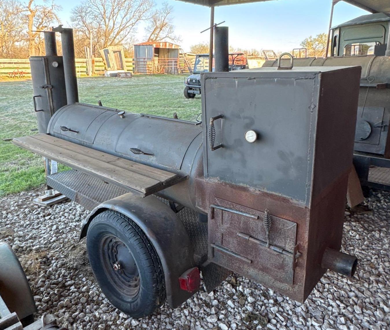 Custom Smoker on Trailer - Trailer Comes with Bill of Sale