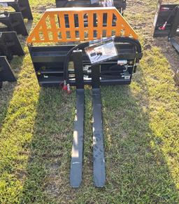 Skid Loader Hydraulic Adjustable Pallet Forks - 48 inch - Brand New