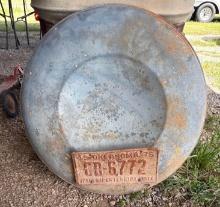 Spare Tire Cover with Oklahoma 1976 Bicentennial License Plate