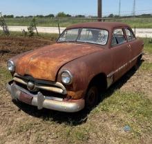 1950 Ford 2 DR Custom Sedan - No Motor or Transmission - Comes with Parts Only Bill of Sale
