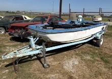 1972 Bass Cat Fishing Boat - 16 ft - Starts & Runs, Per Owner - Comes with Titles for Boat & Motor