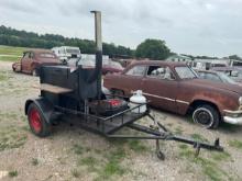 Custom Smoker on Trailer with Propane Tank