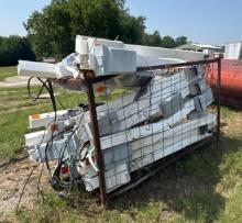 Metal Crate of Electrical Boxes on Poles