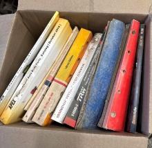 Box of Misc. Parts Catalogs and File of Misc. Advertisement Photos