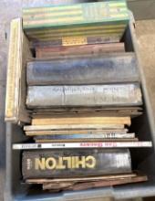 Tub of Misc. Parts and Paint Catalogs