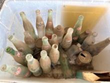 Tub of Misc. Coca-Cola, Dr. Pepper, RC, and Diet Pepsi Bottles
