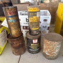Box of Misc. Oil Cans