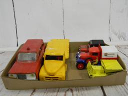 FLAT OF TONKA, DINKY & MISC. TRUCKS