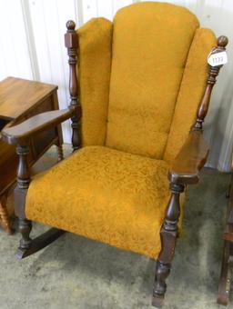 UPHOLSTERED ROCKER