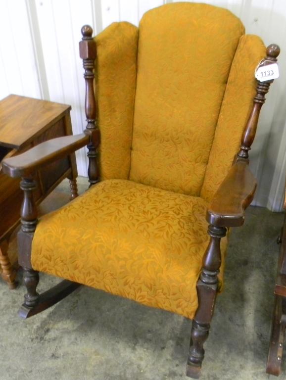 UPHOLSTERED ROCKER