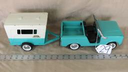 NYLINT FORD BRONKO WITH CAMPER TRAILER