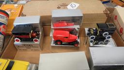 FLAT WITH 18 ERTL AMERICAN TOY FAIR DIECAST CARS