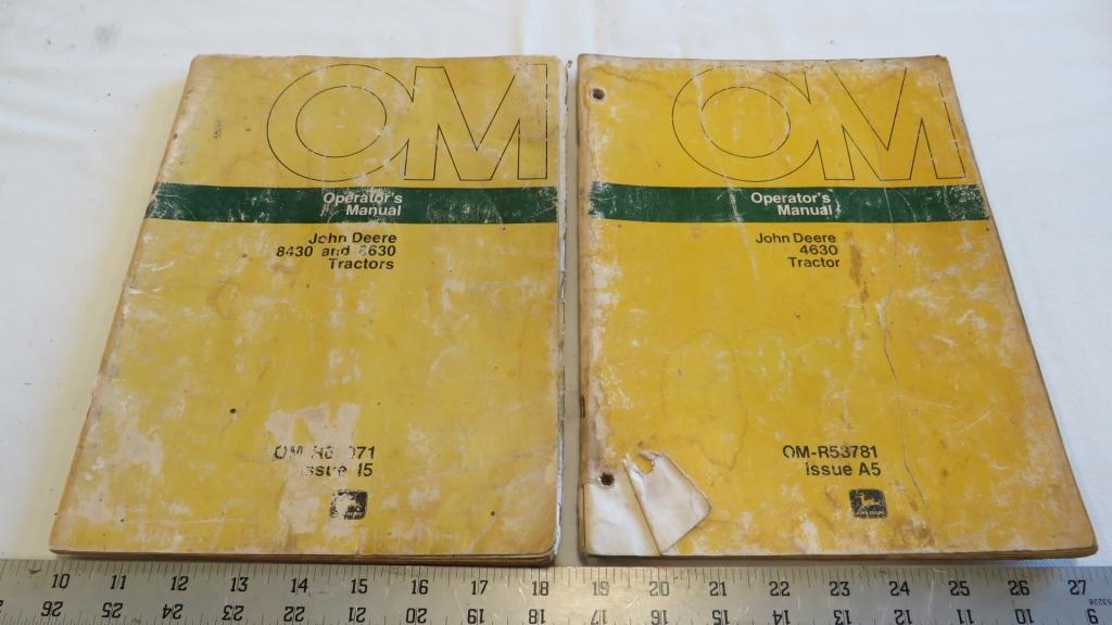 JD 8430 & 8630 AND JD 4630 OPERATORS MANUALS