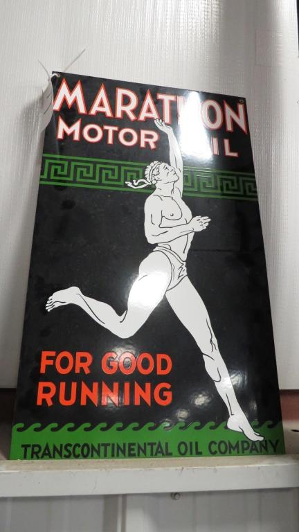 MARATHON MOTOR OIL SIGN (REPRODUCTION)