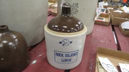 ROCK ISLAND LINES 2 GALLON CROCK JUG