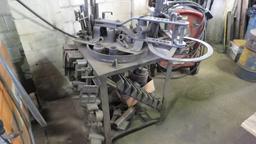 PIPE BENDER ON STAND WITH DIES