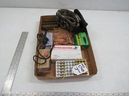 MISC BRASS, AMMO BELT, DUCK CALL