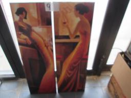 2x Decorative Wall Hangings 11 By 36