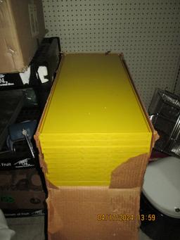 plastic yellow shelves