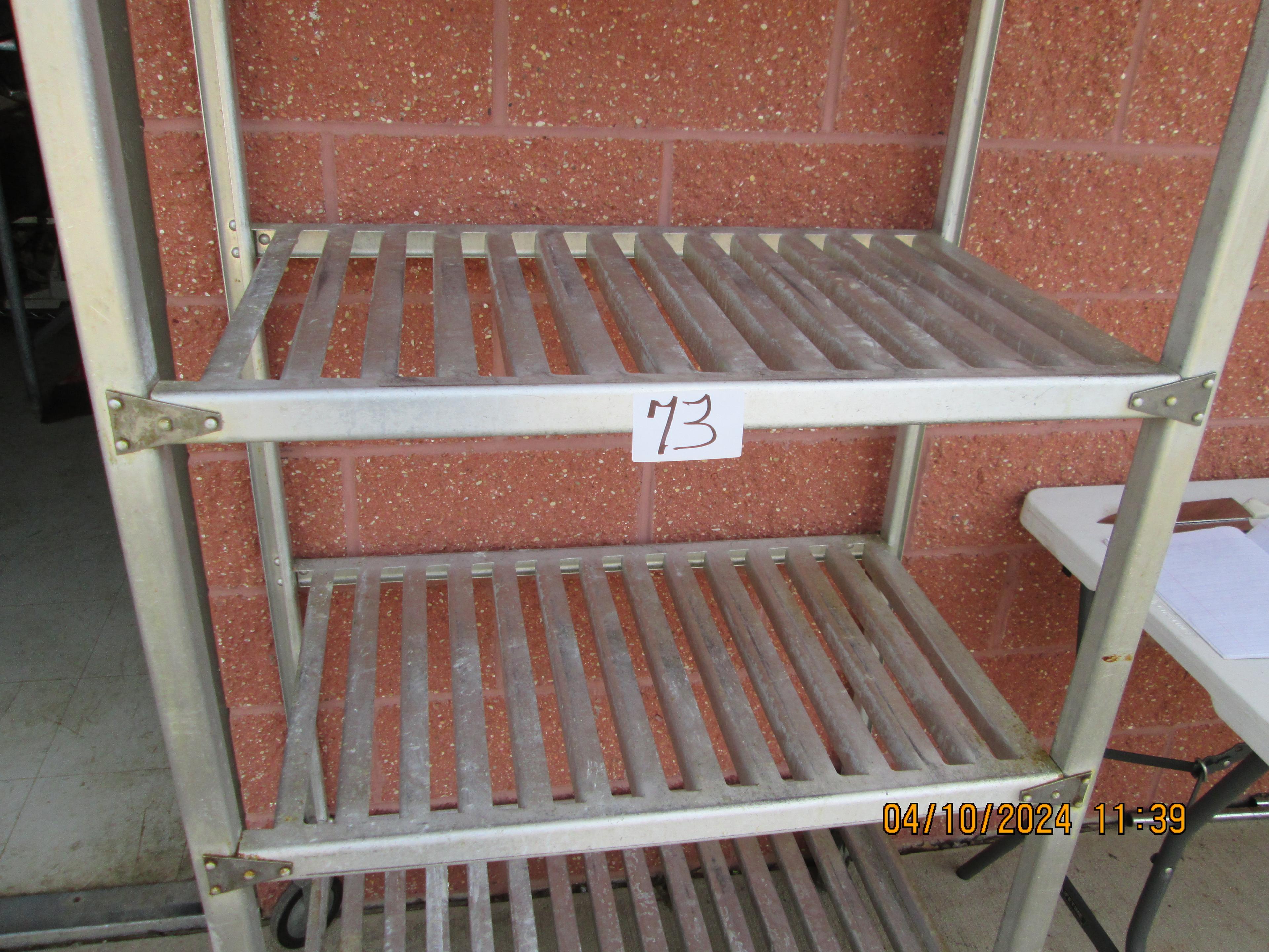 Aluminum Shelving Rack on Wheels