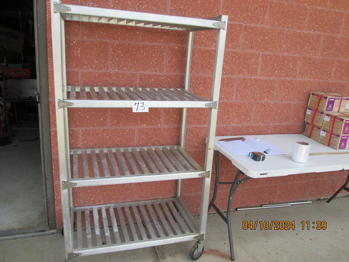 Aluminum Shelving Rack on Wheels