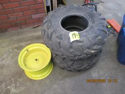 2 Goodyear AT " 25 x 11-10 ATV Tires with 1 Rim