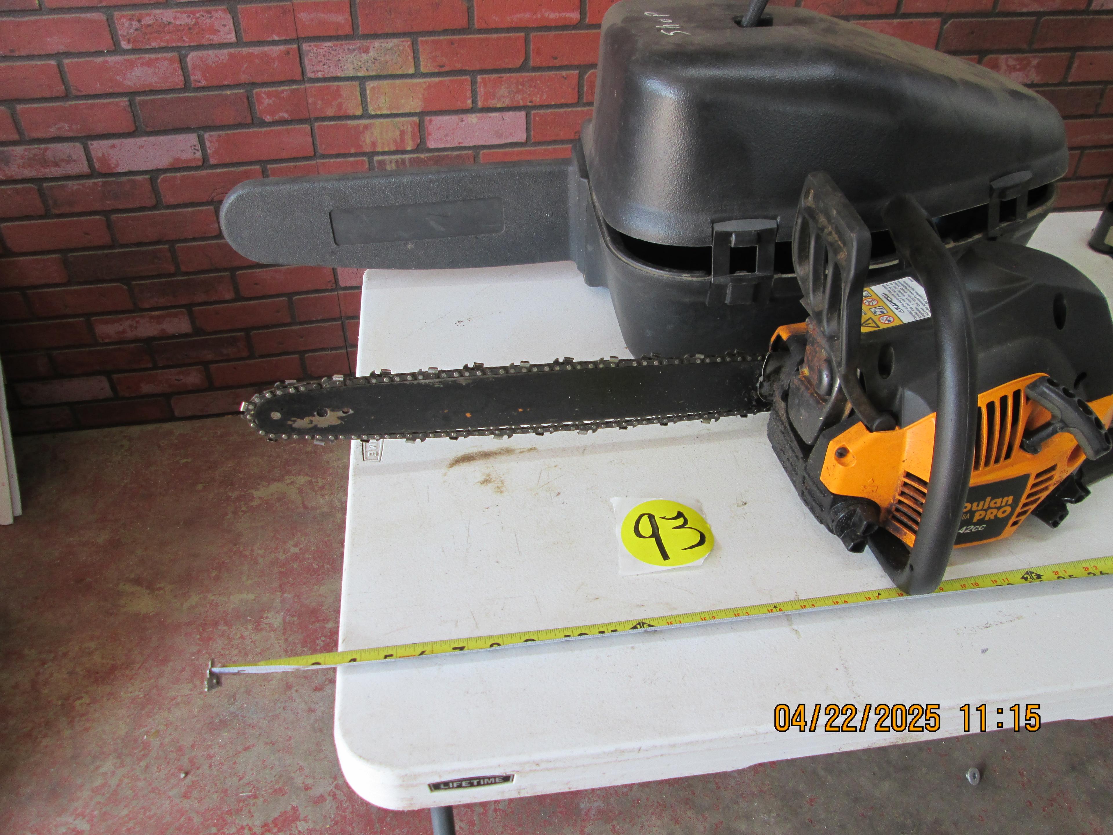 Poulan Pro Chain Saw PP 4218A, 42CC with Hard Case